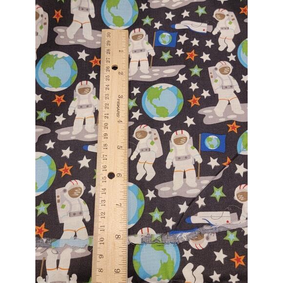 Outer Space Astronaut Cotton Fabric 2 Yards New - Picture 2 of 2